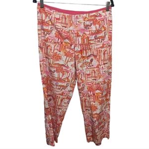 Catherine Stewart Women’s Tropical Pattern Crop Pants Sz 10 🌺